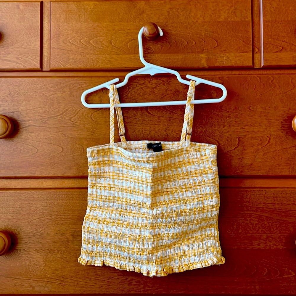 Forever 21 yellow striped tank!